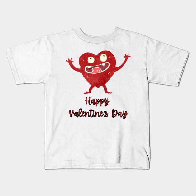 Happy Valentines Kids T-Shirt by sanaca